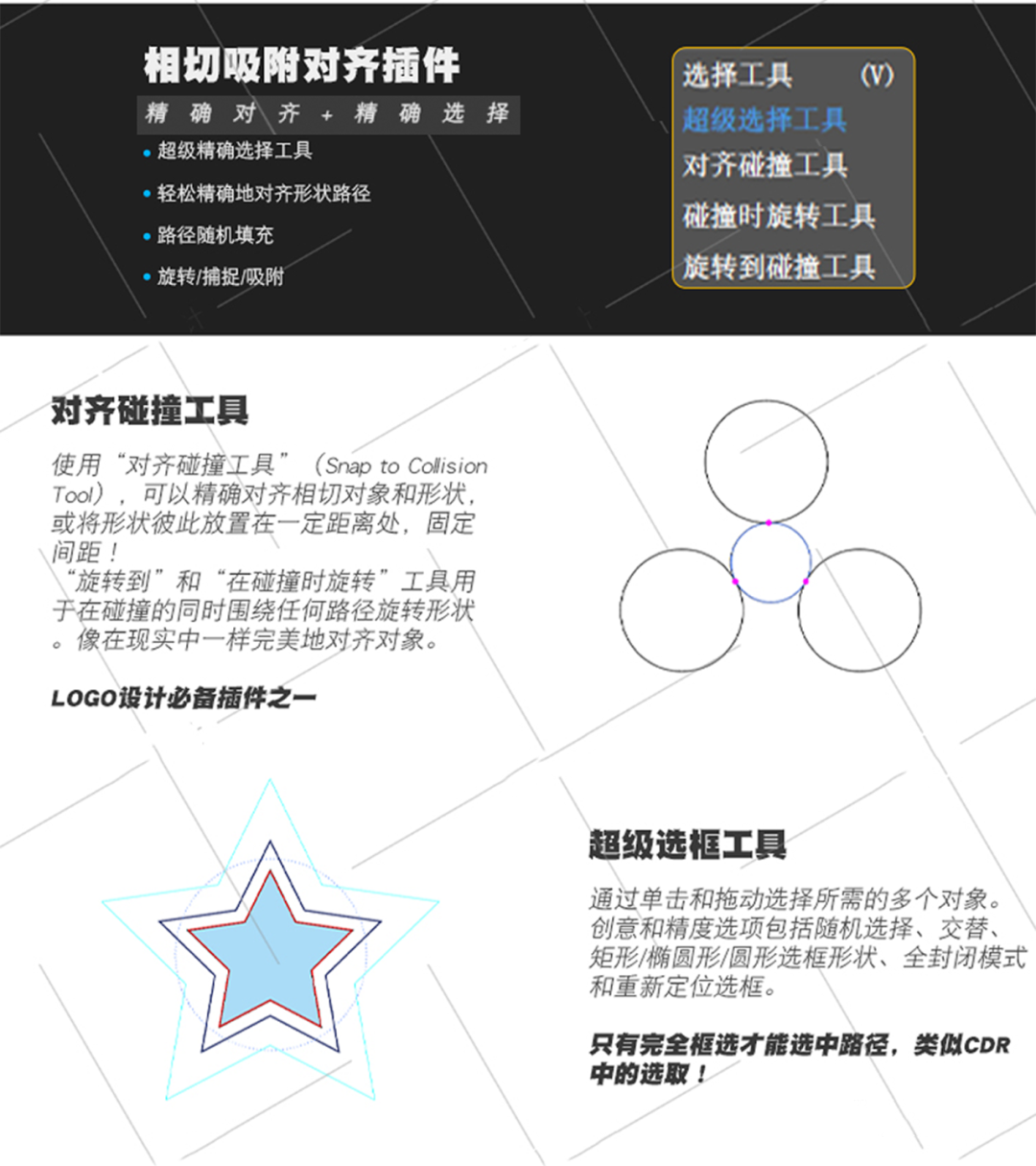 AI插件-AI2023插件更新了，AI相切吸附插件Subscribe 插件预设 sucaiwan.com