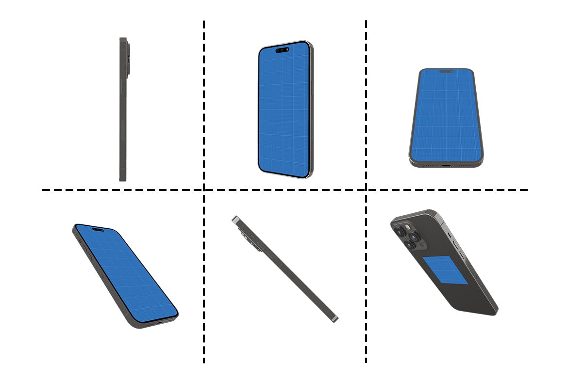 多角度展示iPhone 14 Pro手机样机 iPhone 14 样机素材 sucaiwan.com