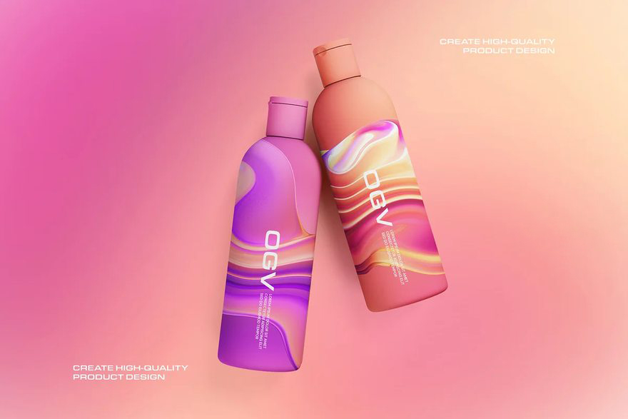 PNG素材-3D抽象全息渐变色形状图形元素PNG素材 图片素材 sucaiwan.com