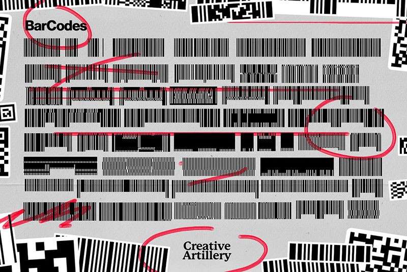 150个二维码和条形码图案PS笔刷 笔刷资源 sucaiwan.com