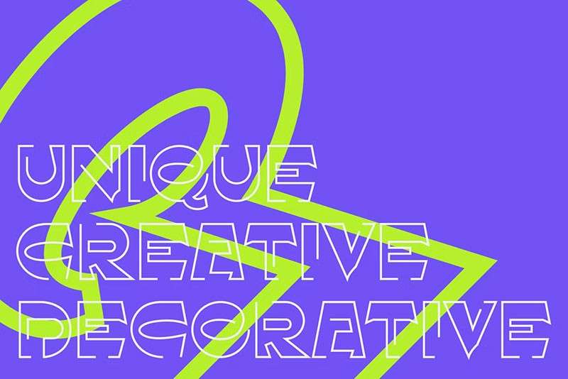 Fujian抽象线条英文字体 设计素材 sucaiwan.com