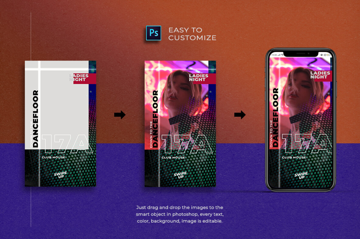 新潮酒吧夜店舞蹈俱乐部霓虹灯时髦现代错版文字PSD模板 Dance Floor Instagram Post Stories 设计素材 第6张-素材湾丨精选海外优质设计素材资源 新潮酒吧夜店舞蹈俱乐部霓虹灯时髦现代错版文字PSD模板 Dance Floor Instagram Post Stories 设计素材 sucaiwan.com