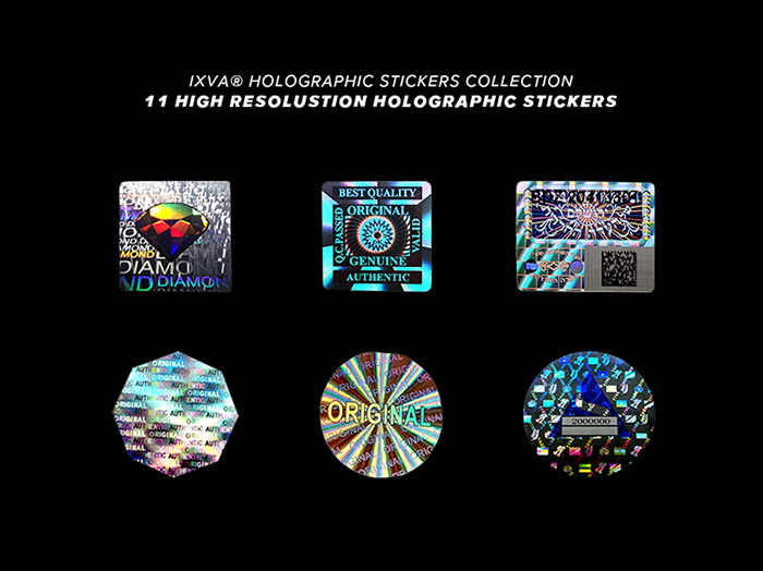 全息潮流塑料锡箔纸褶皱覆盖纹理唱片店贴纸胶带 Essentials Design Kit 图片素材 sucaiwan.com