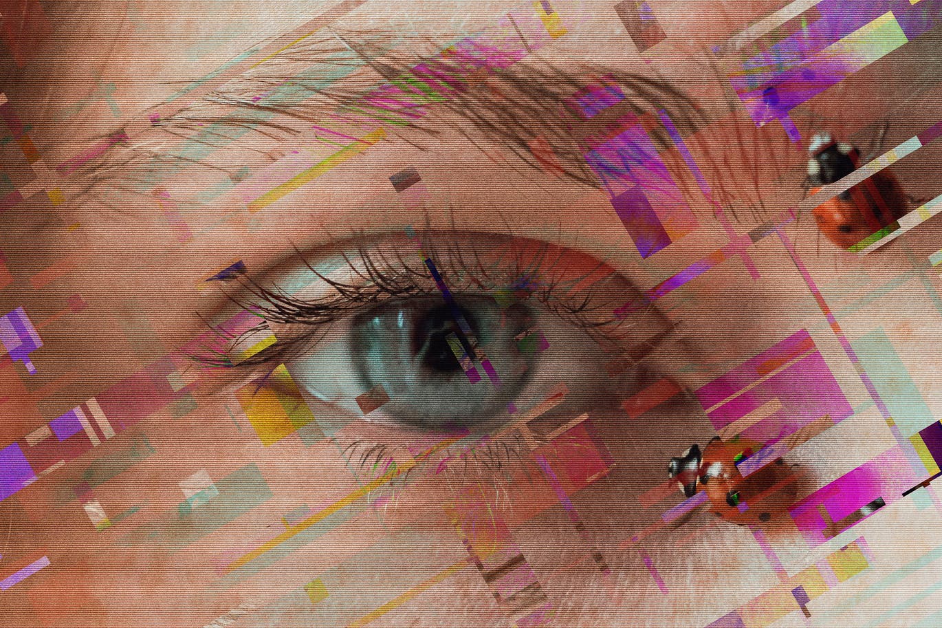 数字故障PS照片效果模板 Hologlitch Photoshop Effect 插件预设 sucaiwan.com