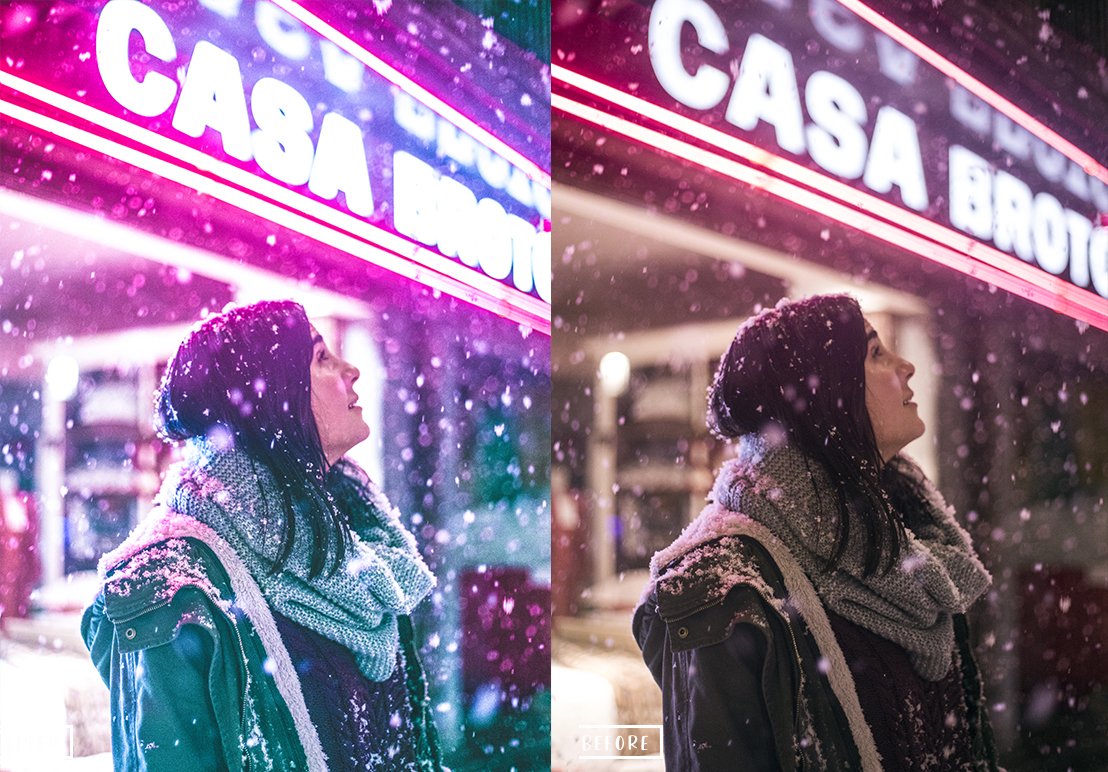 15个潮流复古赛博朋克夜景街拍霓虹灯Lightroom预设 Neon Light Lightroom Presets 插件预设 sucaiwan.com