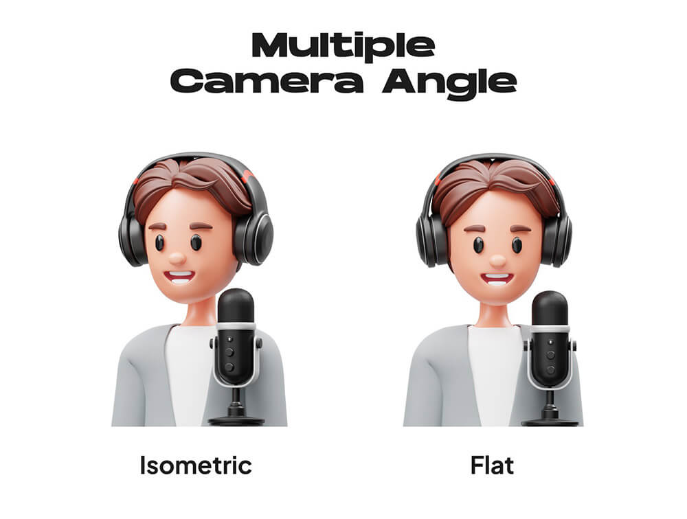 播客3D对象图标 图标素材 sucaiwan.com
