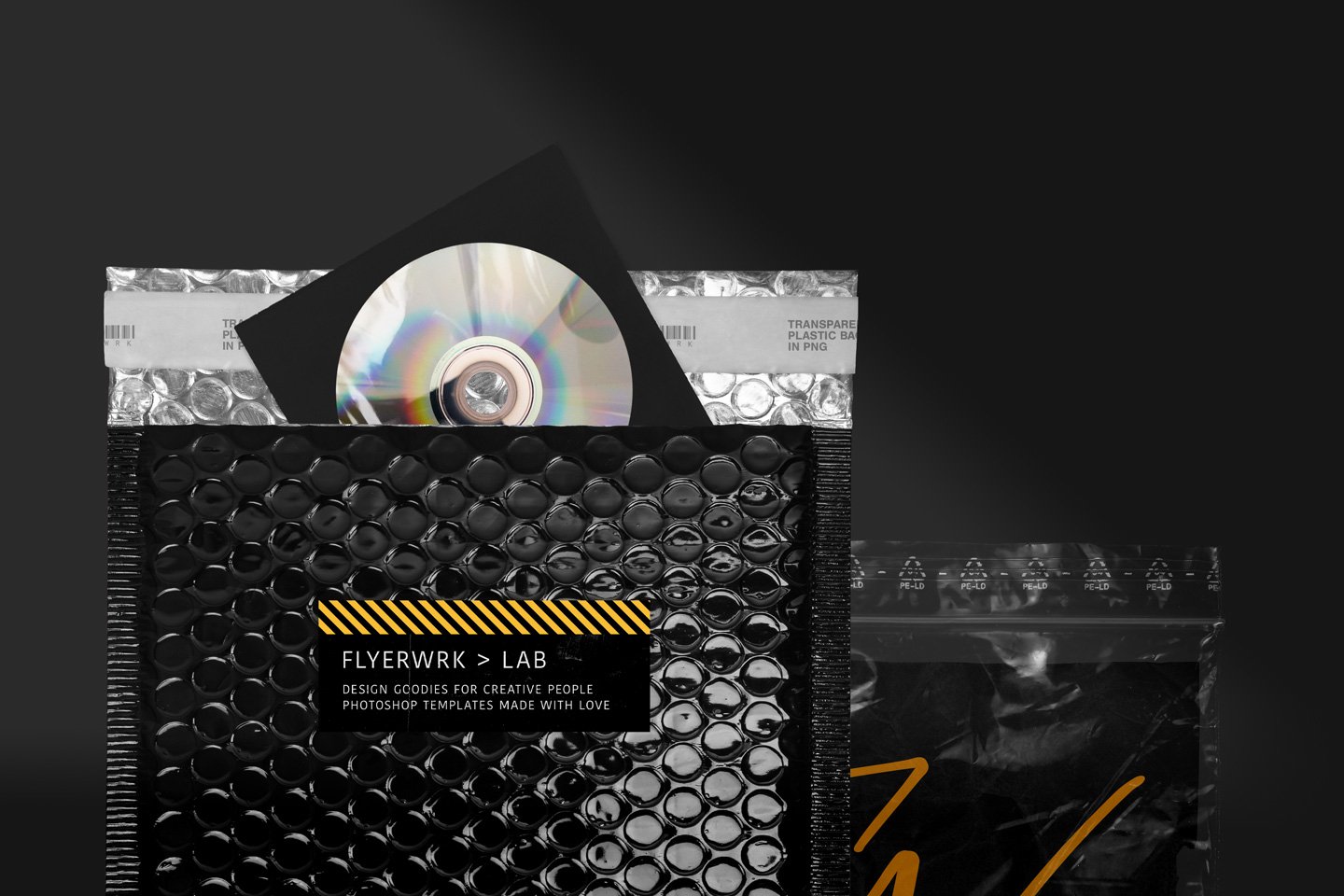 30个高分辨率褶皱潮流空塑料袋PNG物料设计展示样机模板 Flyerwrk Isolated Empty Plastic Bags 样机素材 sucaiwan.com