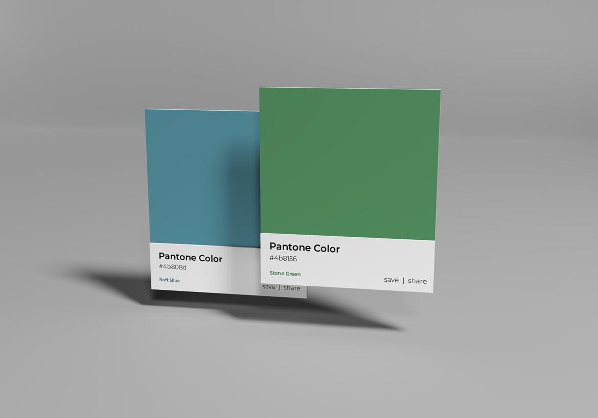潘通色彩卡片样机图 Pantone Card Mockup 样机素材 sucaiwan.com