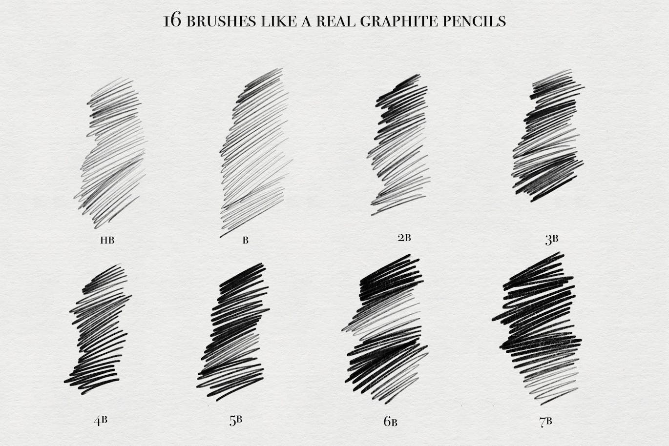 用于Procreate的石墨铅笔笔刷 Graphite Pencils for Procreate 笔刷资源 sucaiwan.com