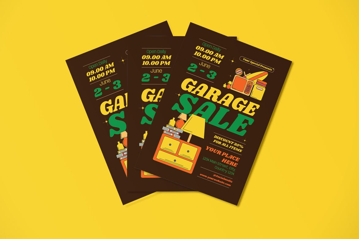 旧产品出售海报模板下载 Garage Sale Flyer Set 设计素材 第2张-素材湾丨精选海外优质设计素材资源 旧产品出售海报模板下载 Garage Sale Flyer Set 设计素材 sucaiwan.com