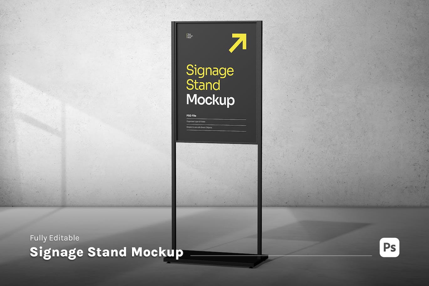 支架标牌招牌广告样机模板 Signage Mockup 样机素材 sucaiwan.com