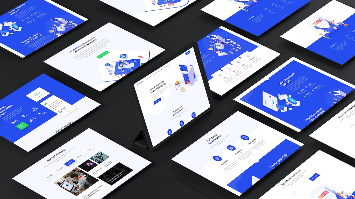 多用途网站着陆页HTML模板 SpaceMax – Multipurpose HTML Template APP UI sucaiwan.com