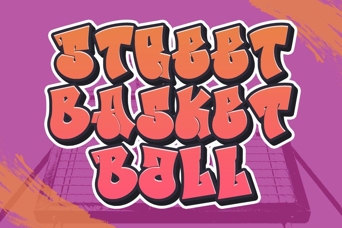 简易风格街头涂鸦字体 Easy Style – Graffiti Font Style 设计素材 sucaiwan.com