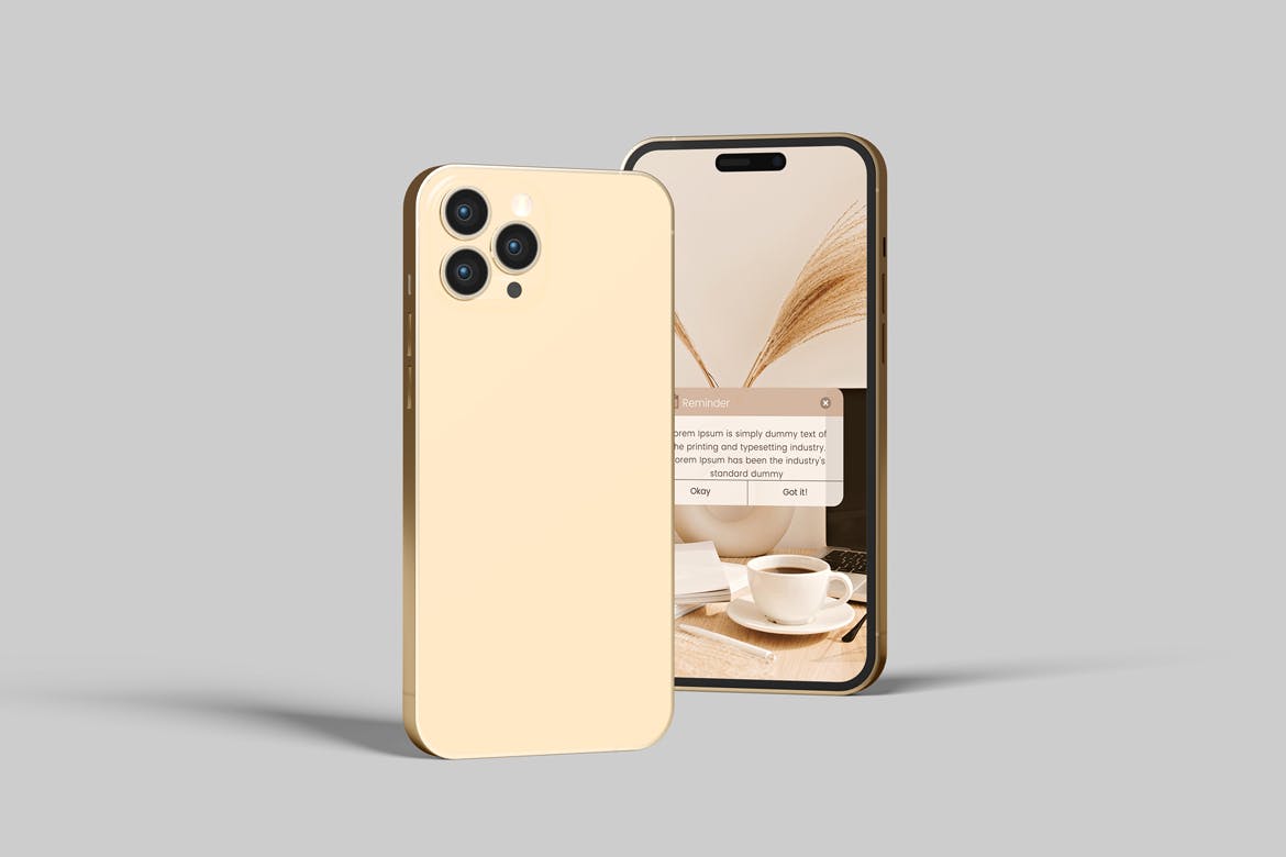 iPhone 14 Pro Max手机UI效果图展示样机 iPhone 14 Pro Max Mockup 样机素材 sucaiwan.com