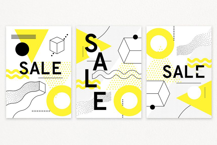 PNG素材-60款极简设计抽象几何图形矢量海报PNG元素 图片素材 sucaiwan.com