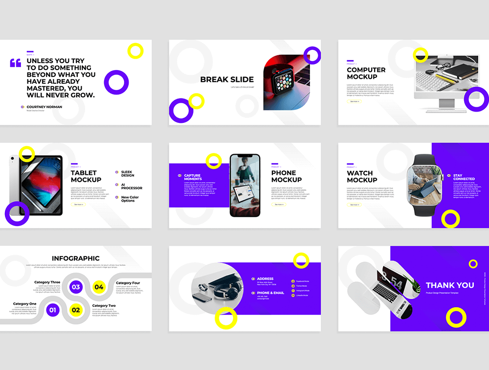 产品设计演示幻灯片模板 幻灯图表 sucaiwan.com