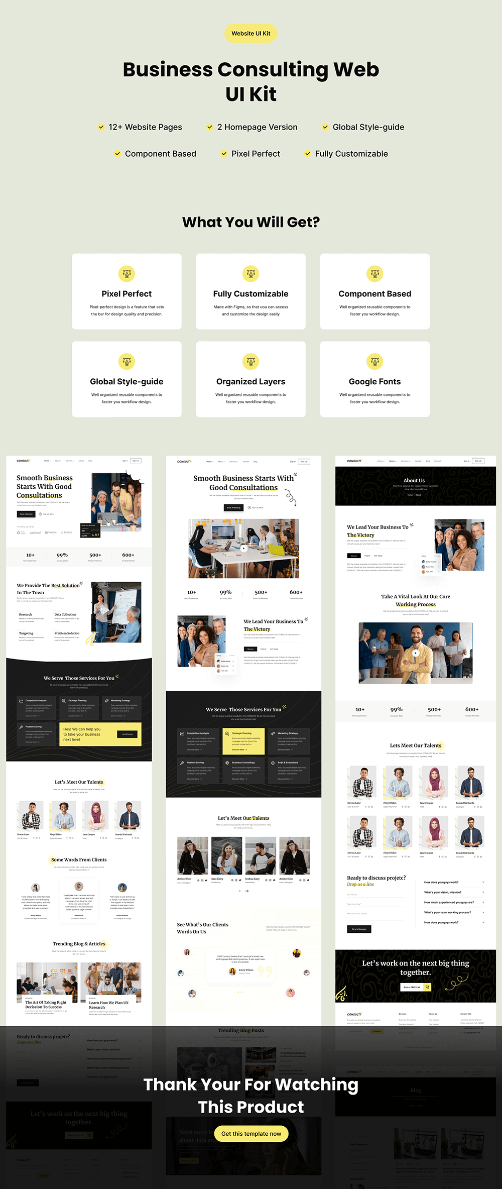 商务咨询网站UI套件 APP UI sucaiwan.com