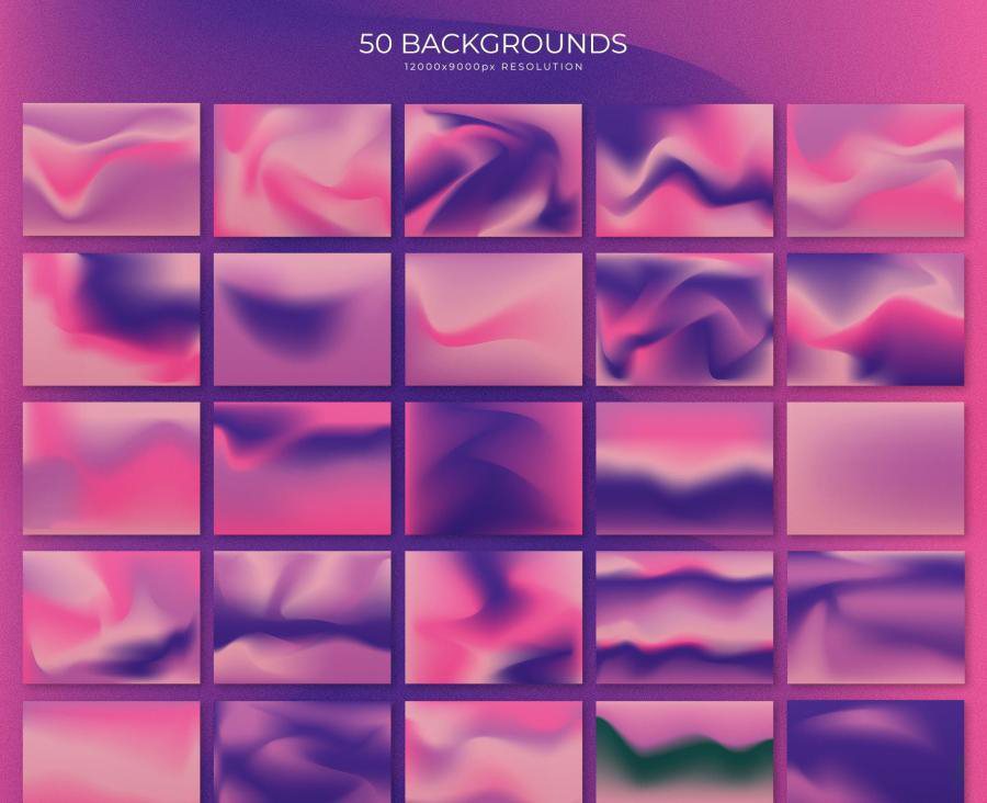 背景素材-50款渐变波纹褶皱颗粒感纹理矢量背景素材 APP UI sucaiwan.com