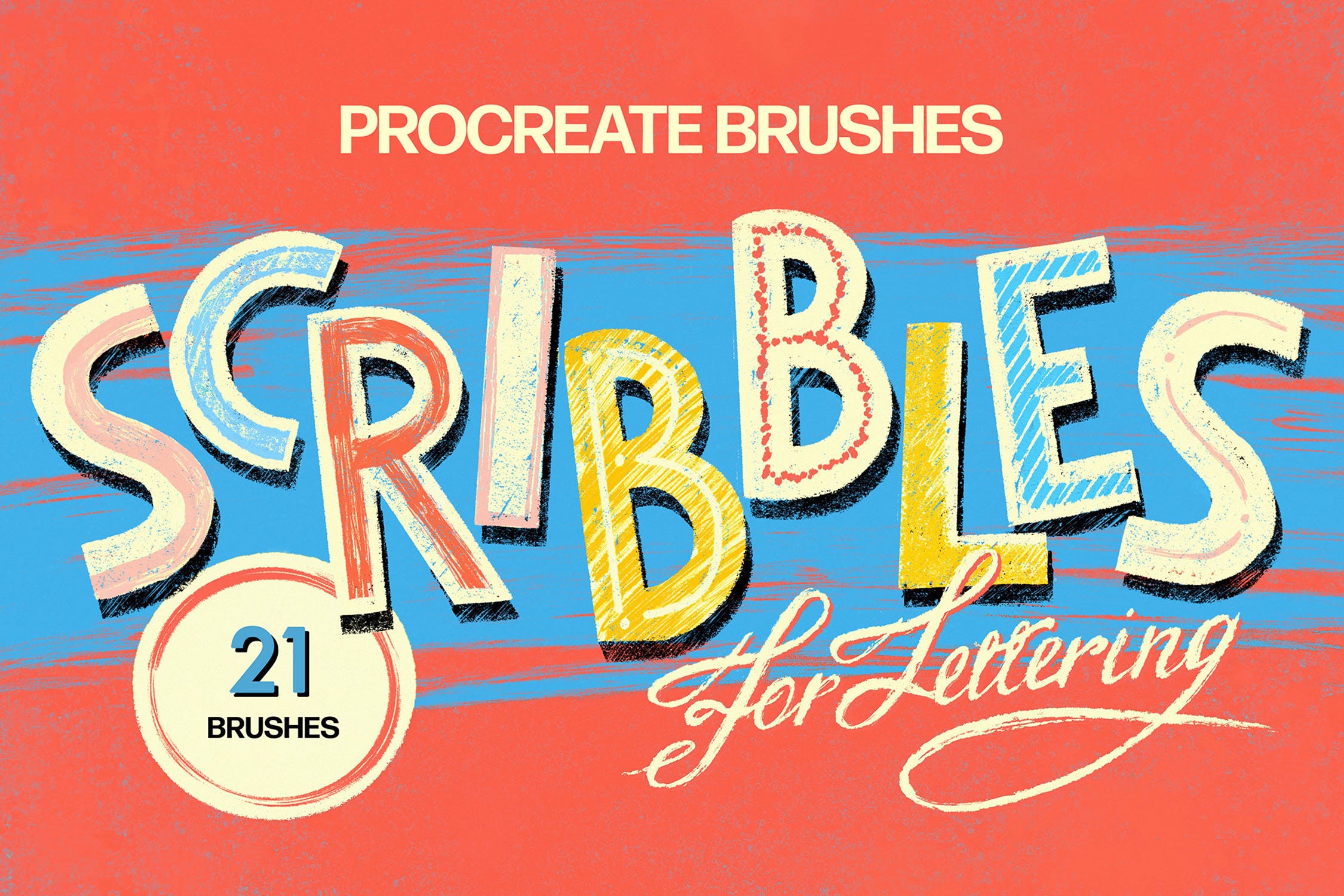 潦草的漫画色彩Procreate笔刷 Scribbles Procreate Brushes 笔刷资源 sucaiwan.com