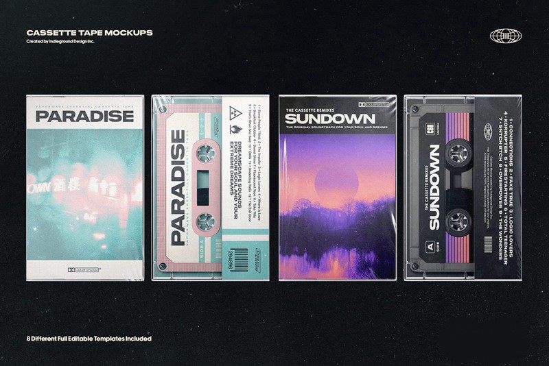 逼真盒式磁带模型PSD样机模板 Cassette Tape Mockups 样机素材 第8张-素材湾丨精选海外优质设计素材资源 逼真盒式磁带模型PSD样机模板 Cassette Tape Mockups 样机素材 sucaiwan.com