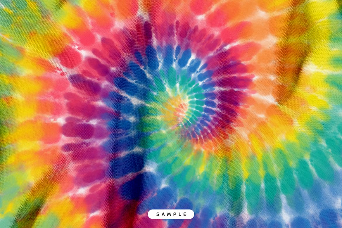逼真的扎染Procreate笔刷 Procreate Realistic Tie Dye Brushes 笔刷资源 sucaiwan.com
