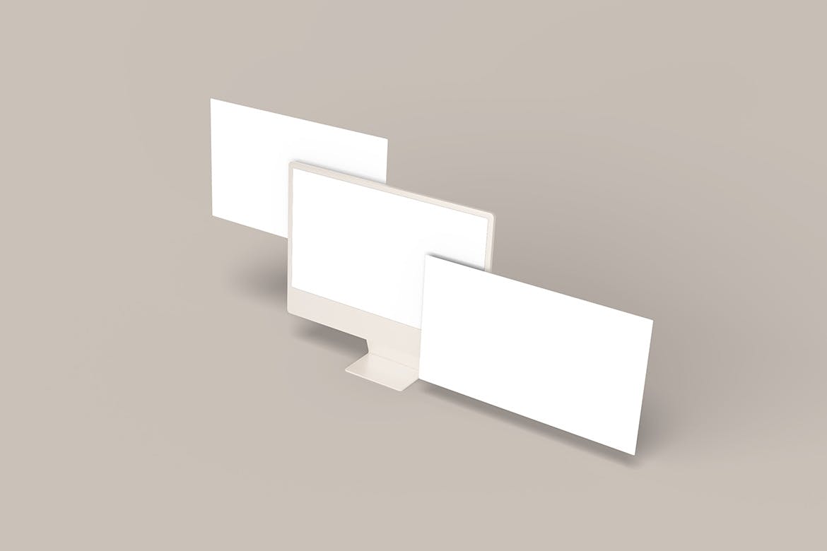 iMac屏幕显示器样机模板 iMac Screen Mockup 样机素材 sucaiwan.com