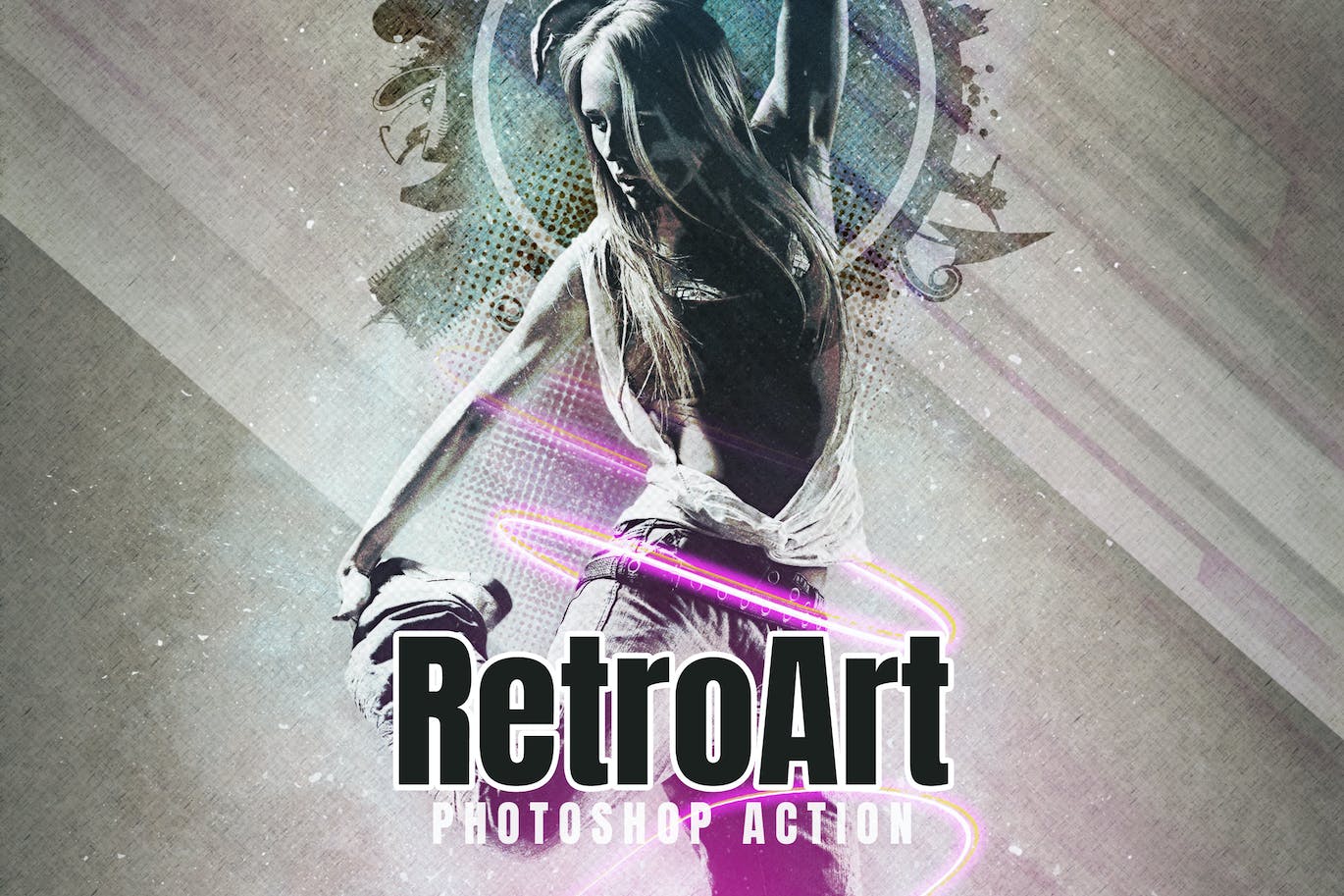 复古艺术照片处理效果PS动作模板 RetroArt – Photoshop Action 插件预设 第1张-素材湾丨精选海外优质设计素材资源 复古艺术照片处理效果PS动作模板 RetroArt – Photoshop Action 插件预设 sucaiwan.com