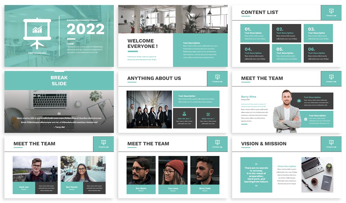 商业计划方案PPT素材 Formi – Business Plan Powerpoint Template 幻灯图表 sucaiwan.com