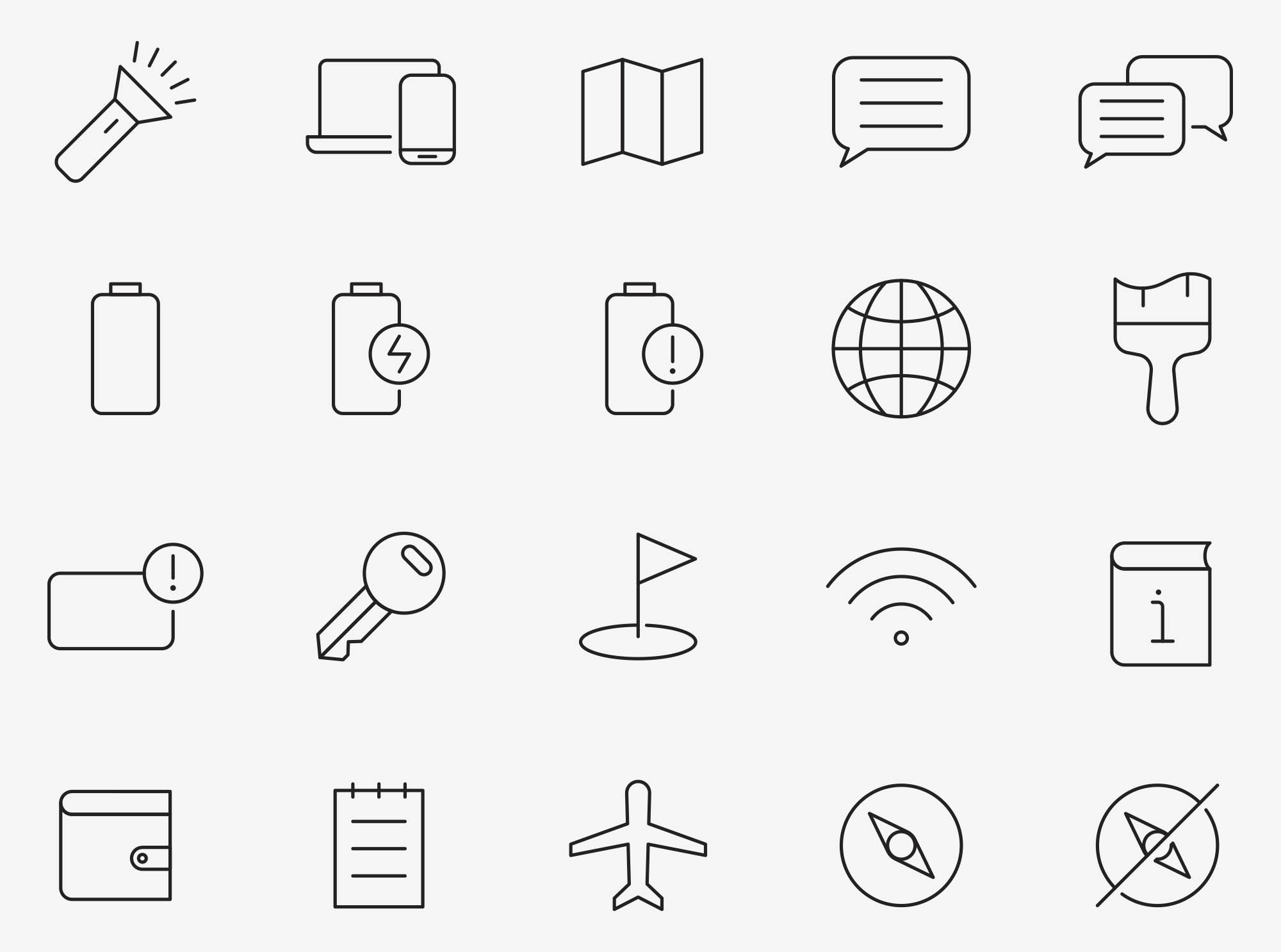 80个UI界面图标 80 Interface Icons 图标素材 sucaiwan.com