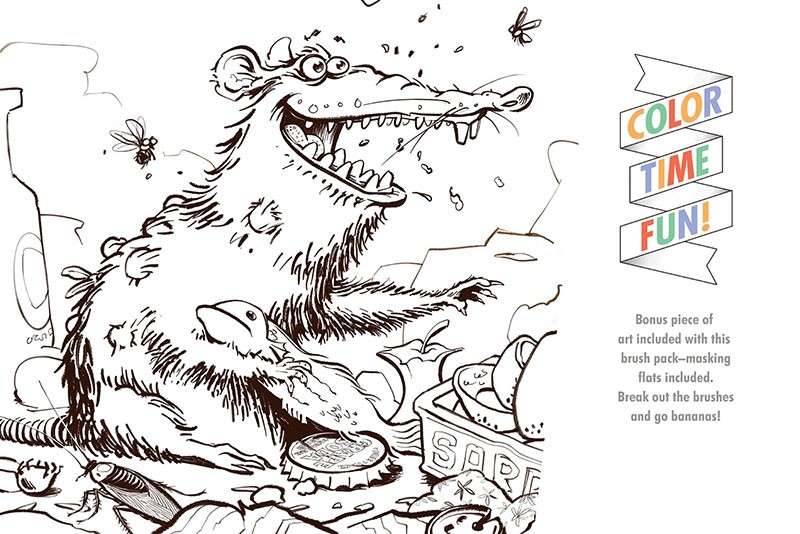 300+专为漫画创作的Procreate笔刷 笔刷资源 sucaiwan.com