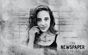复古报纸效果PS动作模板 Old Newspaper Photoshop Action