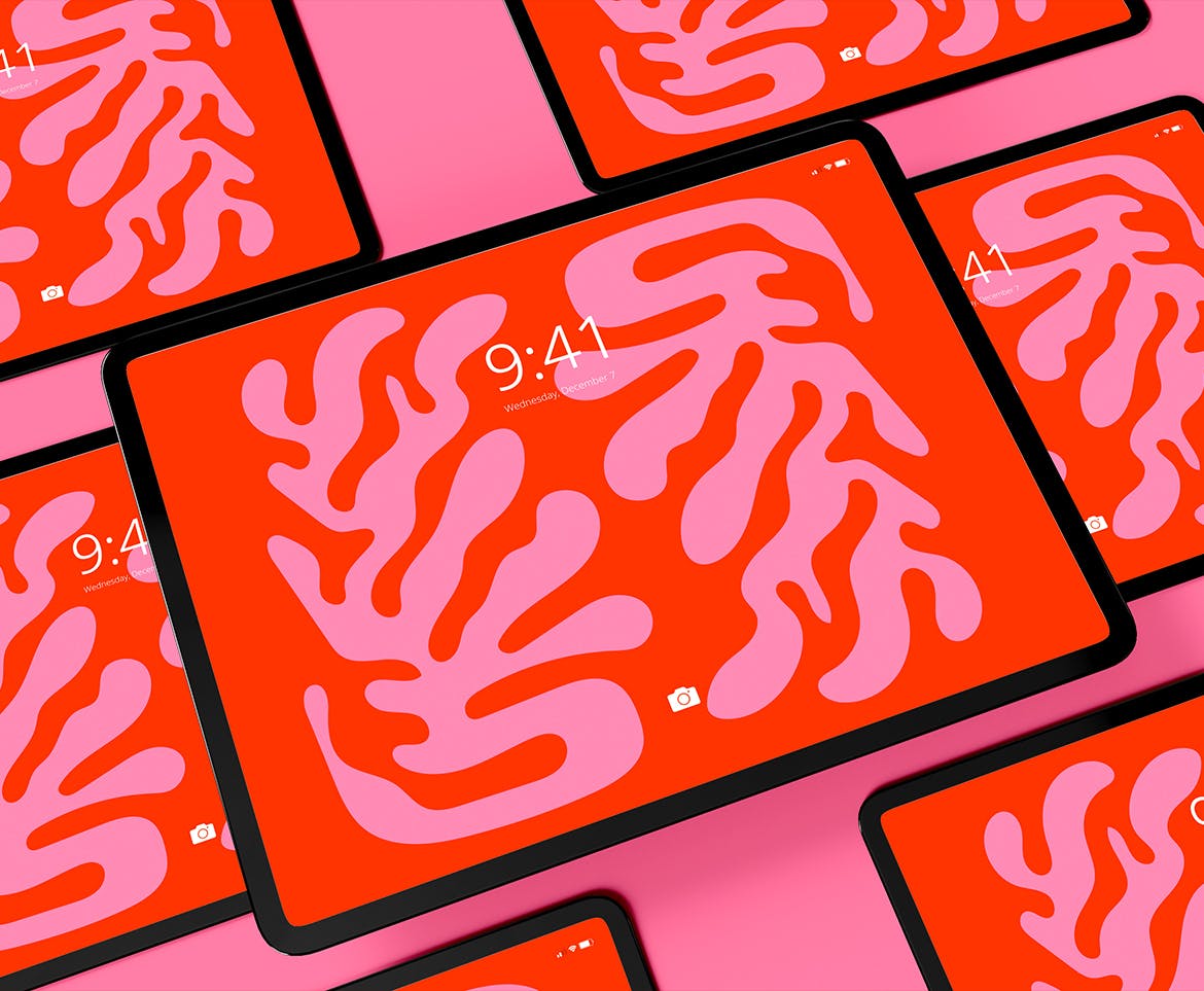 平板电脑网站UI屏幕样机 Tablet UI Screen Mockup 样机素材 sucaiwan.com