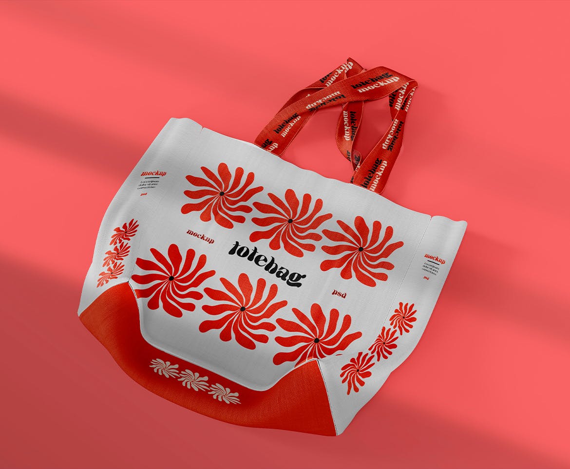 购物袋手提袋设计样机图 Tote Bag Mockup 样机素材 sucaiwan.com