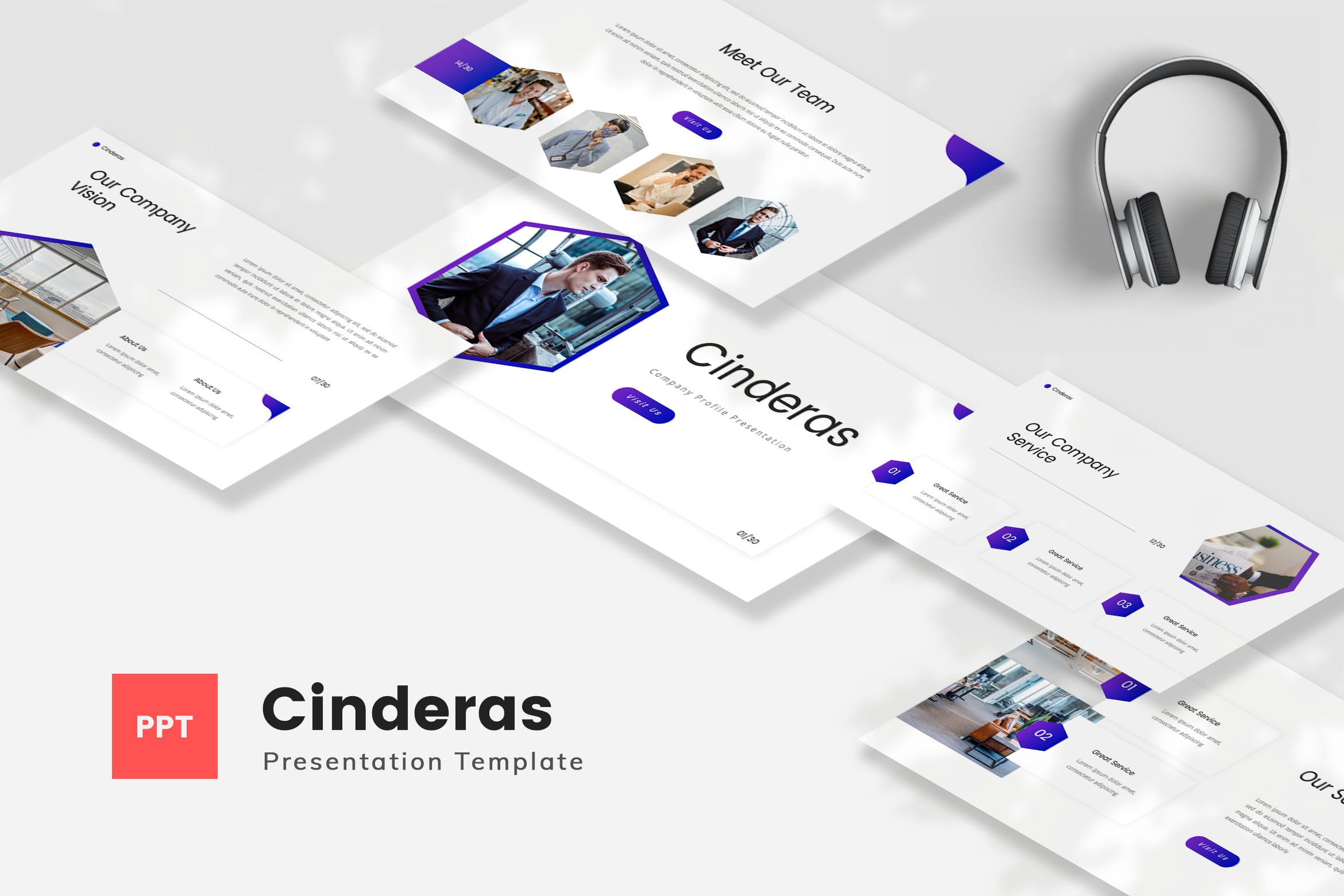 企业公司简介PPT设计模板 Cinderas – Company Profile PowerPoint Template 幻灯图表 sucaiwan.com