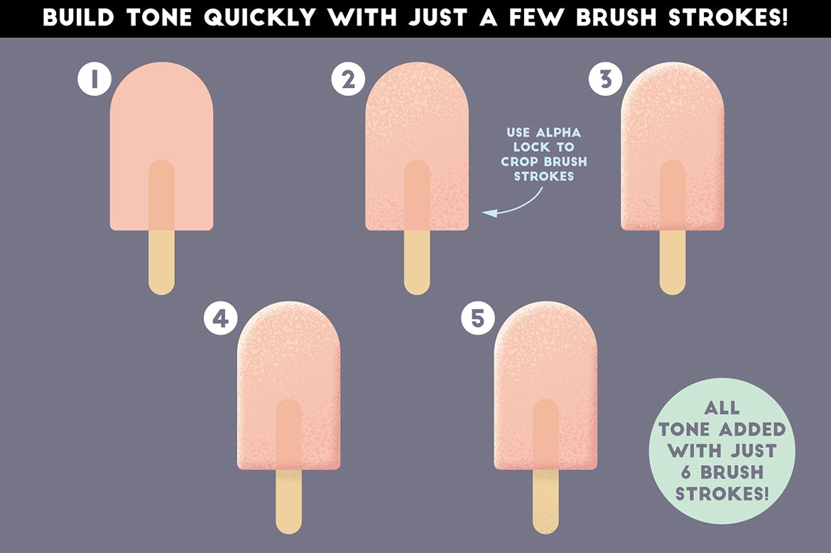 超级着色器Procreate笔刷 Super Shaders – Procreate Brushes 笔刷资源 sucaiwan.com