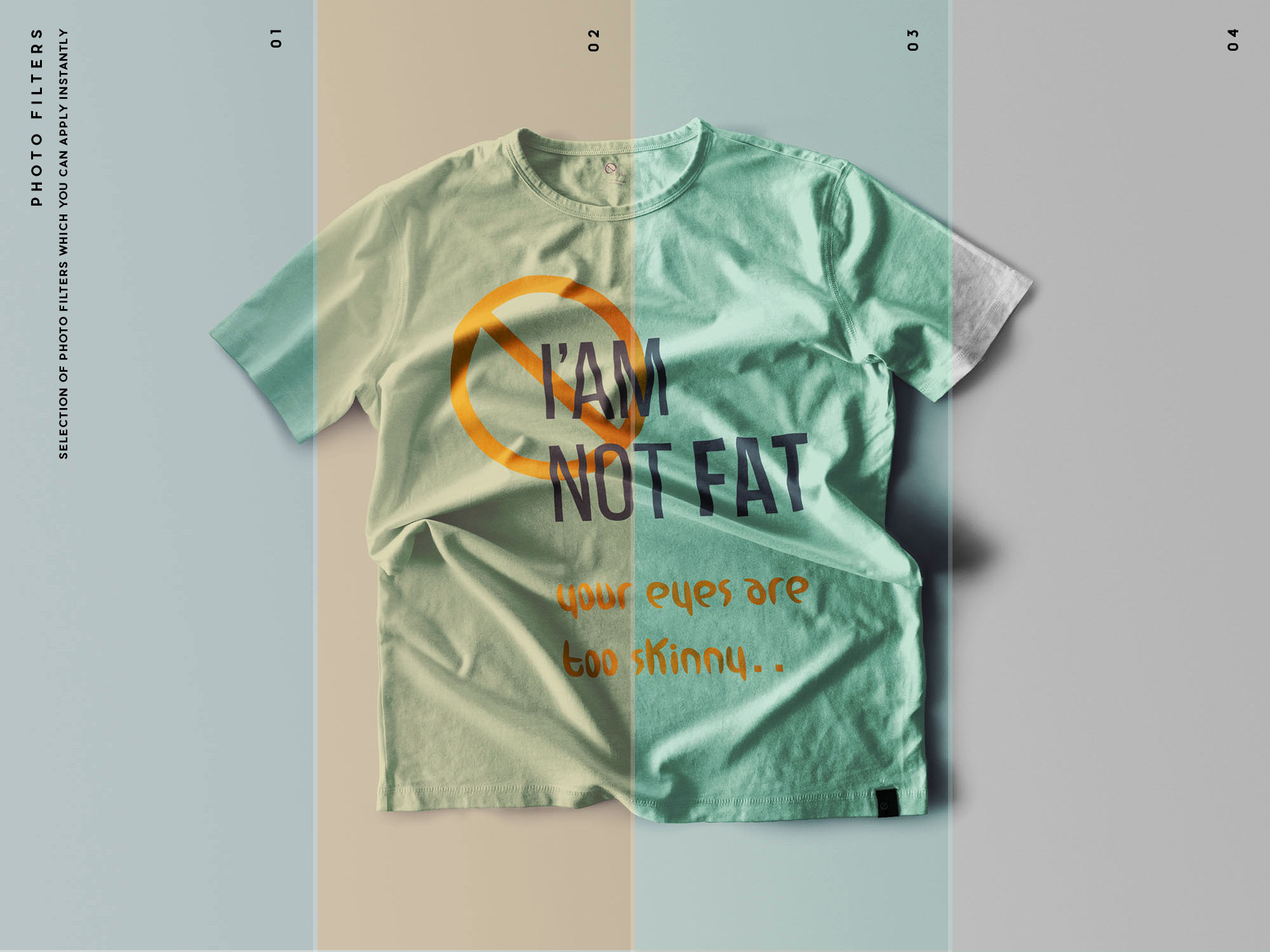 9 个褶皱T恤设计效果图样机 9 T-Shirt Mockups 样机素材 sucaiwan.com