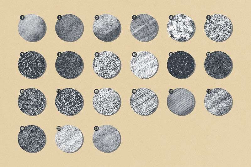 25个噪点插画纹理PS笔刷 笔刷资源 sucaiwan.com