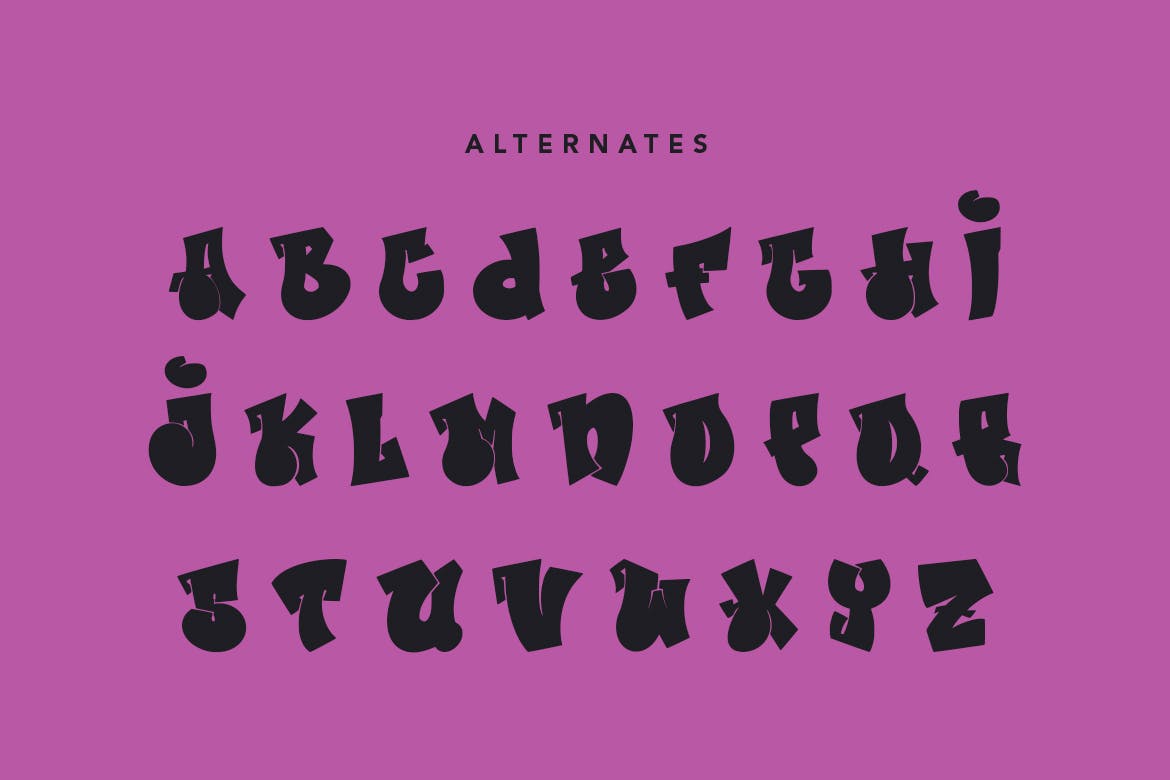 简易风格街头涂鸦字体 Easy Style – Graffiti Font Style 设计素材 sucaiwan.com