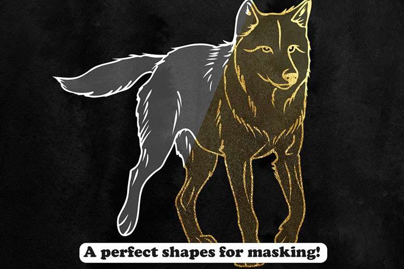 30个秋天和动物图案PS笔刷 笔刷资源 sucaiwan.com