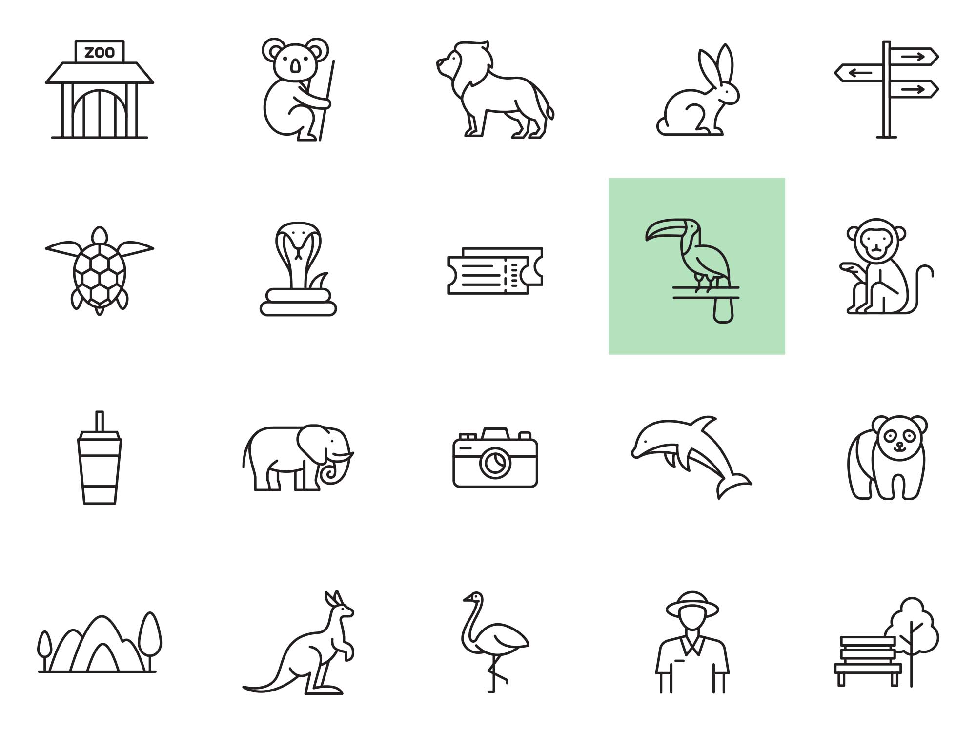 动物矢量图标 Animal Vector Icons 图标素材 sucaiwan.com