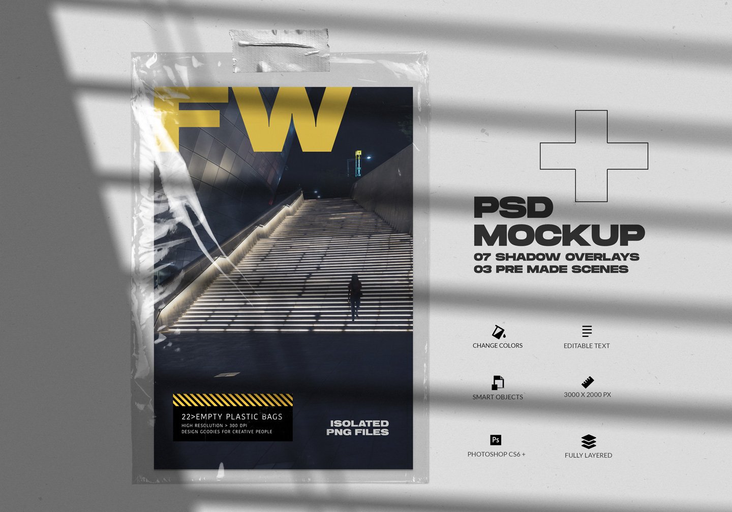 30个高分辨率褶皱潮流空塑料袋PNG物料设计展示样机模板 Flyerwrk Isolated Empty Plastic Bags 样机素材 sucaiwan.com