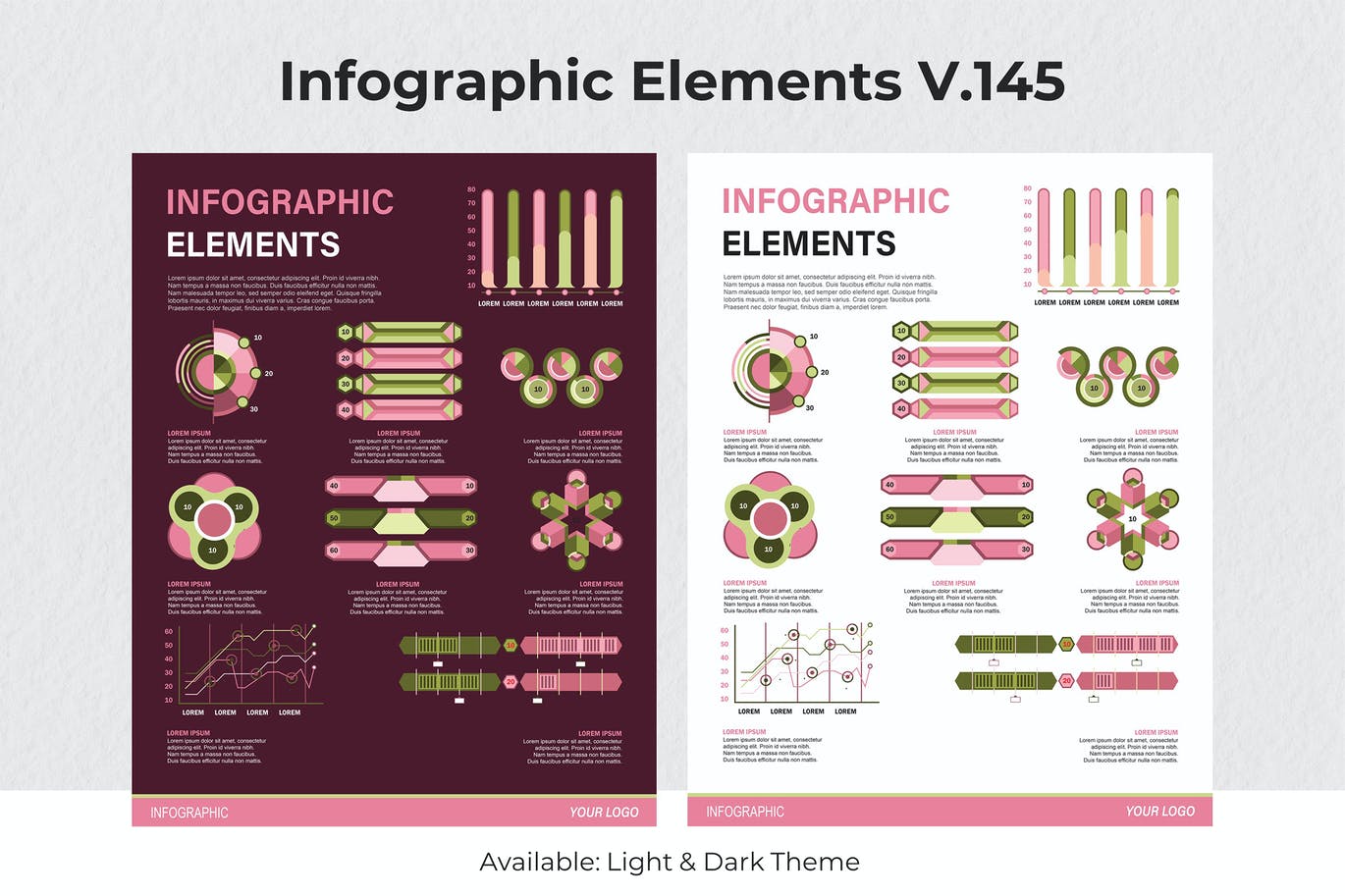 可视化数据信息图表元素素材v145 Infographic Elements Ver. 145 幻灯图表 sucaiwan.com