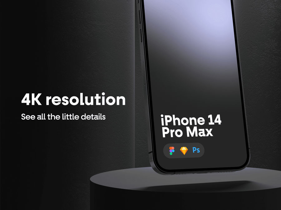 样机模板-苹果iPhone 14 Pro Max手机样机模板 APP UI sucaiwan.com