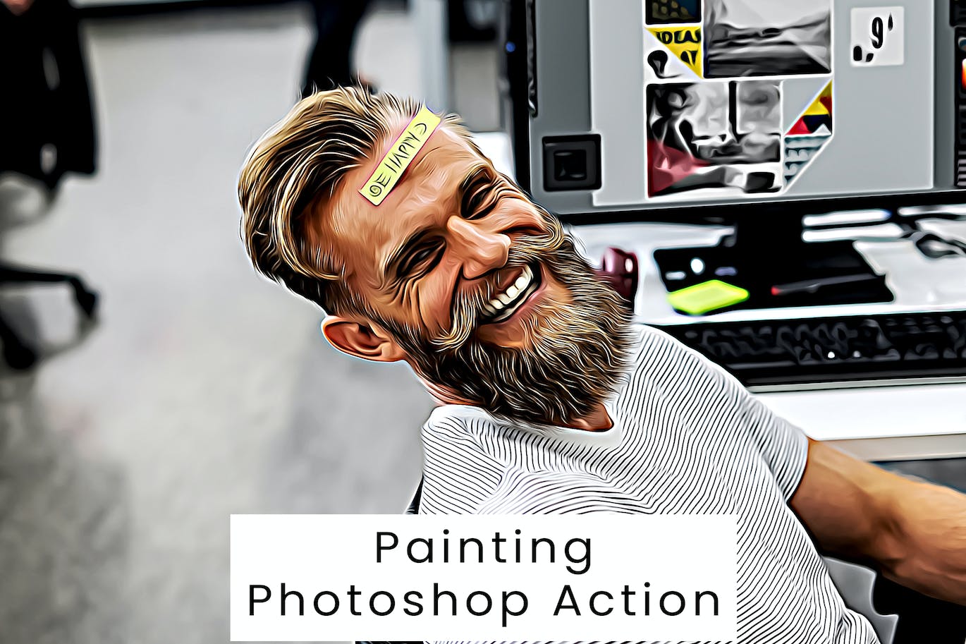 绘画效果照片处理Photoshop动作 Painting Photoshop Action 插件预设 sucaiwan.com