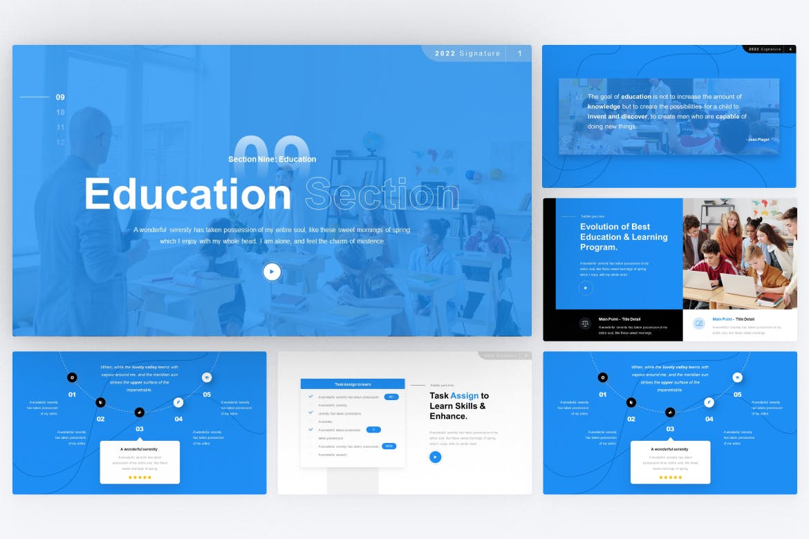 学生教育PowerPoint演示模板 Education PowerPoint Template 幻灯图表 sucaiwan.com