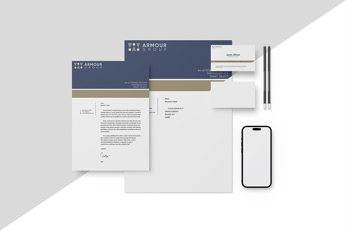 企业用品文具套装VI样机 Stationery Mockup 样机素材 sucaiwan.com