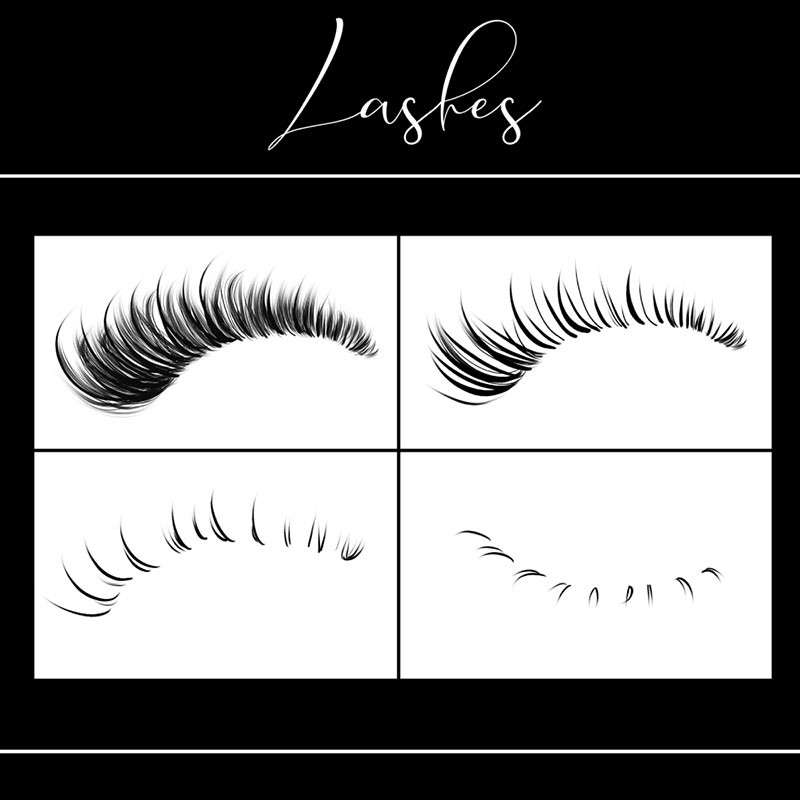 140+Photoshop睫毛笔刷 笔刷资源 sucaiwan.com