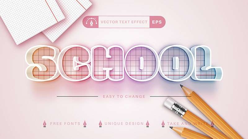 10个校园教育相关文本样式AI矢量模板 插件预设 sucaiwan.com