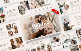 婚礼策划和组织者幻灯片演示PPT模板 Brides – Wedding Planner & Organizer PowerPoint