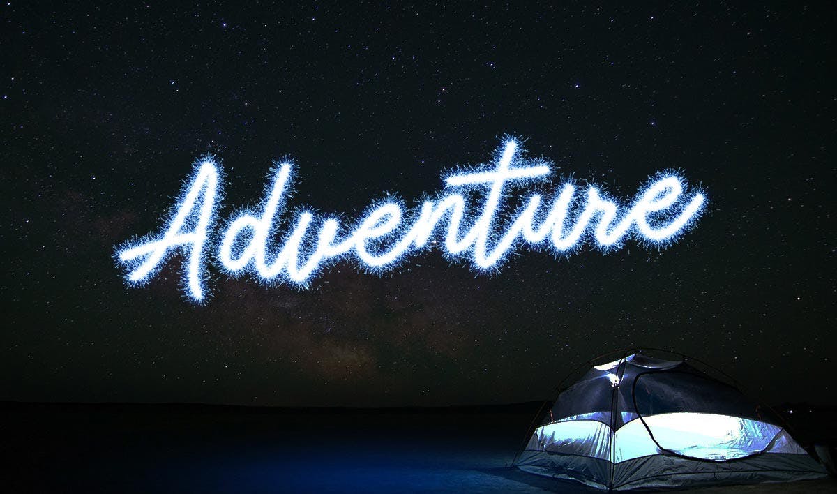 烟花效果文字处理Photoshop动作 Sparkler Photoshop Action 插件预设 sucaiwan.com